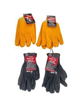 Boss Tom Cat & Arctic Tek Gloves 4 set Bundle Heavyweight Cotton &Nitrile Coated